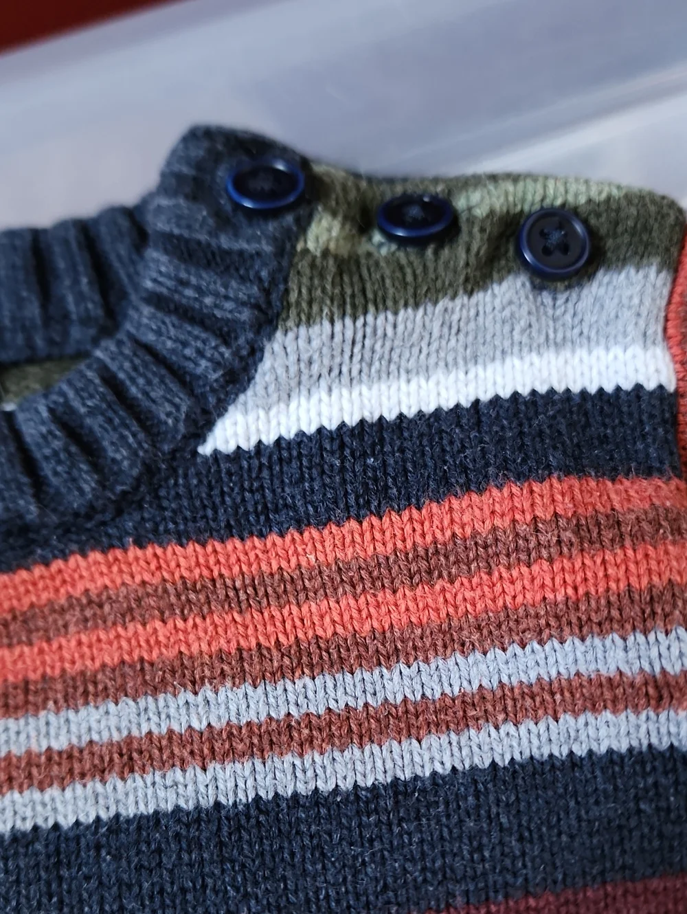 Sz 18-24 Months The Children's Place Boys' Navy Multicolor Striped Sweater
